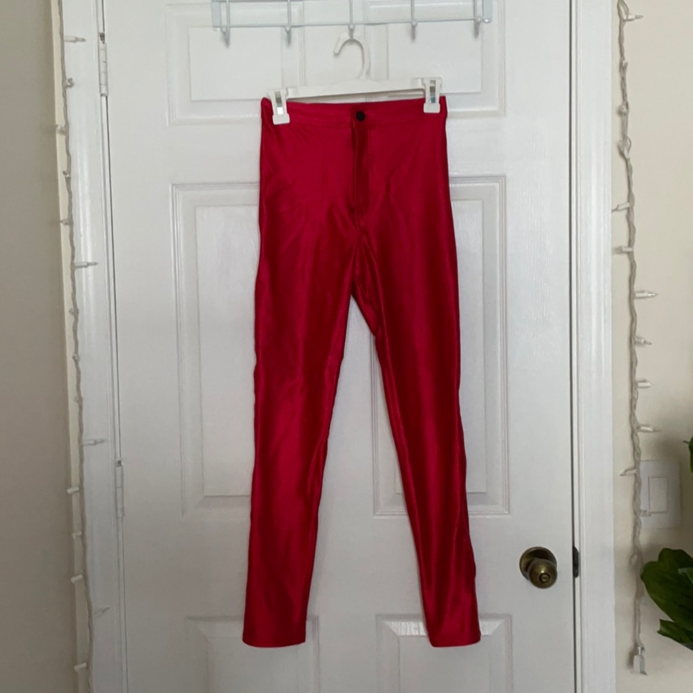 American Apparel Red Disco Pants